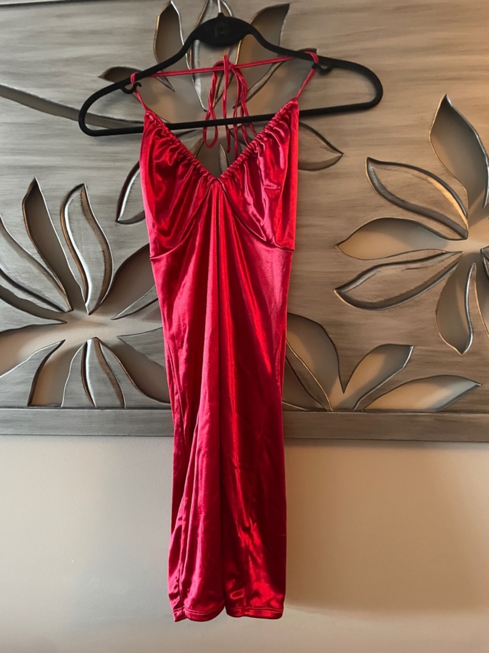 NWT Garage Red Satin Slip Dress